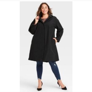 Ava & Viv Water Resistant Rain Hoodie Jacket Winter Snow Coat 1X